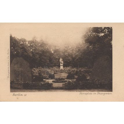 Berlin Floraplatz im Thiergarten German Postcard