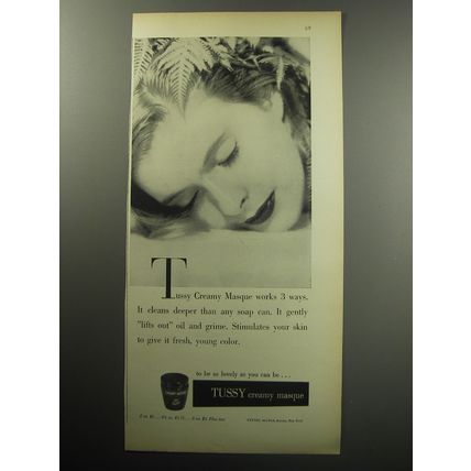1957 Tussy Creamy Masque Advertisement - works 3 ways