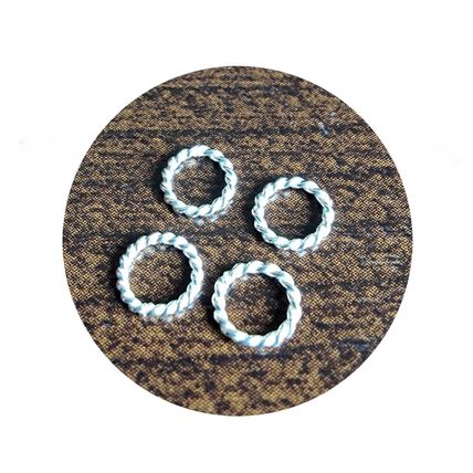 Sterling Silver 6mm Twisted Closed Ring Soldered Findings Jewellery Making C35