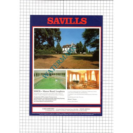 Paxford Gloucestershire Manor Road Loughton Essex Sale Advert - 1989 Clipping