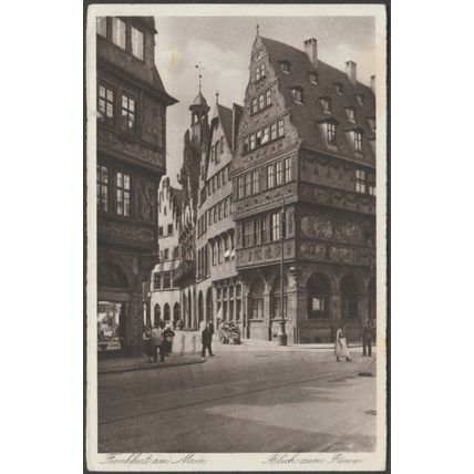 Blick zum Römer, Frankfurt am Main, 1938 - Emil Hartmann AK