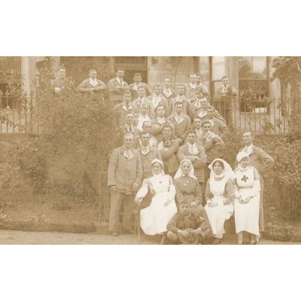 Red Cross Nurse British Military Casualties WW1 Hospital Old Postcard