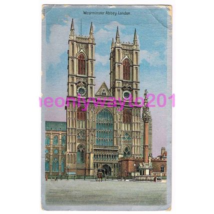 Westminster Abbey, London, England, 1900, Postcard