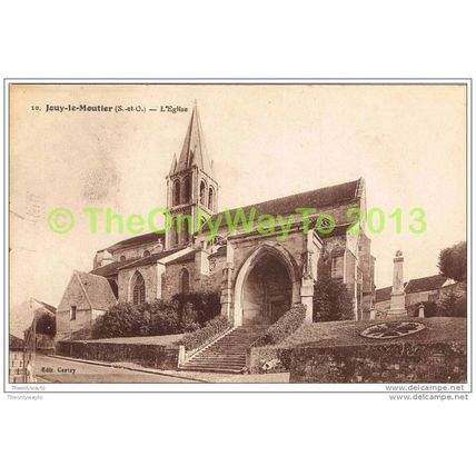 JOUY-LE-MOUTIER (S-ET-O), L'EGLISE, FRANCE, c1920s
