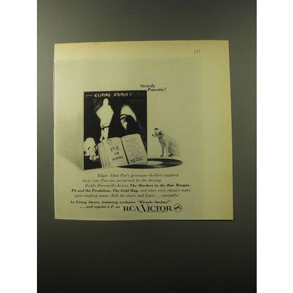 1960 RCA Victor Record Album Advertisement - Poe for Moderns - Strictly Poe-etic