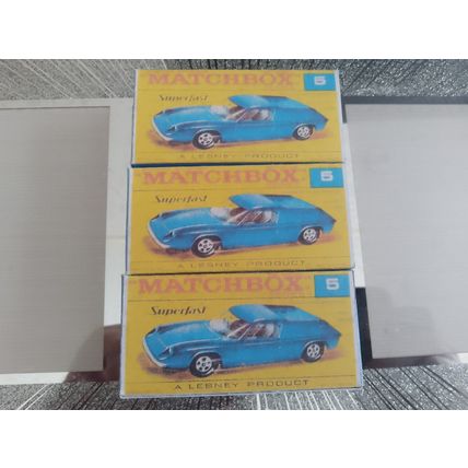 Matchbox - No5 Lotus Europa (Blue) - Replica / Repro Box