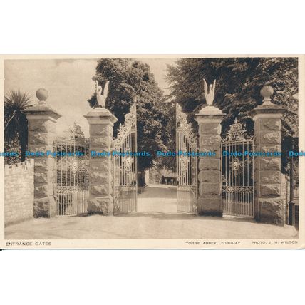 R092634 Entrance Gates. Torre Abbey. Torquay. J. H. Wilson