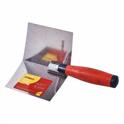 127mm x 100mm Soft Grip Corner Trowel Flexible Spring Steel Plastering Angle