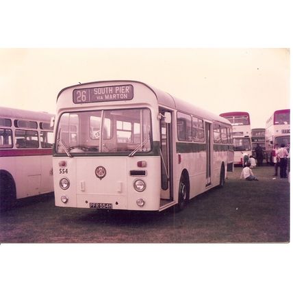 Colour Photograph of Blackpool Corporation Transport - PFR 554H