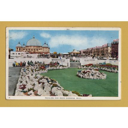 Pavilion and Rock Gardens, Rhyl - Postally Used - Rhyl18th August 1961 Flint