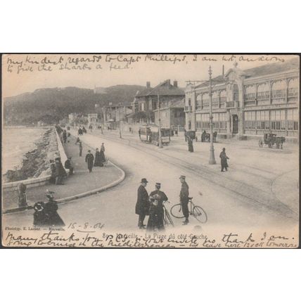 La Plage dú Côte-Gauche, Marseille, 1904 - Lacour CPA 80