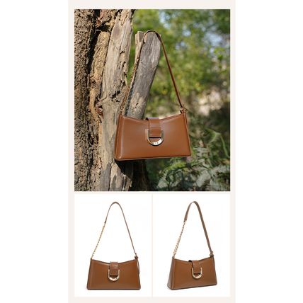 Genuine Leather Women Tote Bag Shoulder Bag Brown