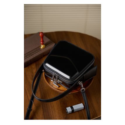 Genuine Leather Women Shoulder Bag Black