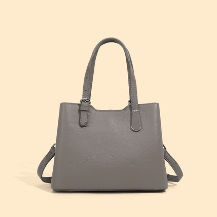 Genuine Leather Women Shoulder Crossbody Bag Grey