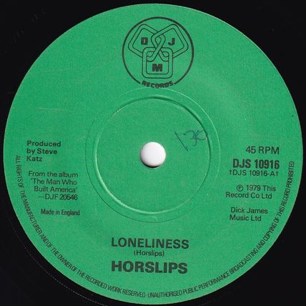 HORSLIPS - LONELINESS, UK, DJM, DJS 10916, '79