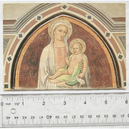 old postcard Firenze, Basilica Del Carmine, Madonna & Child