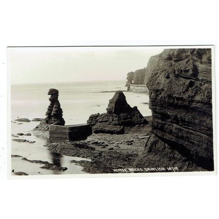 Devon postcard Horse Rocks Dawlish