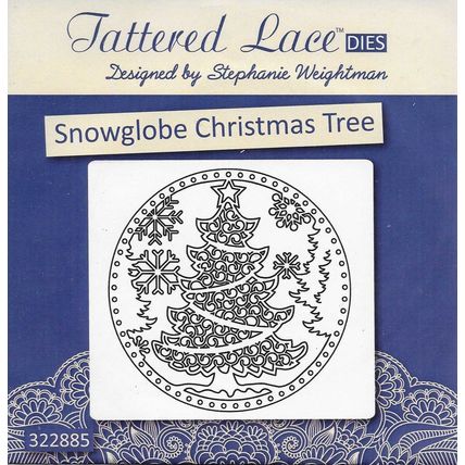 Tattered Lace. Snowglobe Christmas Tree Die. Die Cutting Cardmaking Scrapbooking