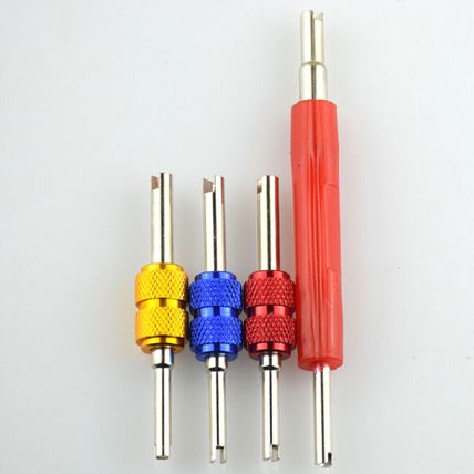 4 Pieces Dual Head Car Truck Tyre Valve Stem Core Remover Repair Wrench Tool
