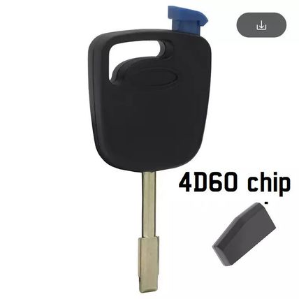 FORD TIBBE TRANSPONDER KEY + 4D60 CHIP