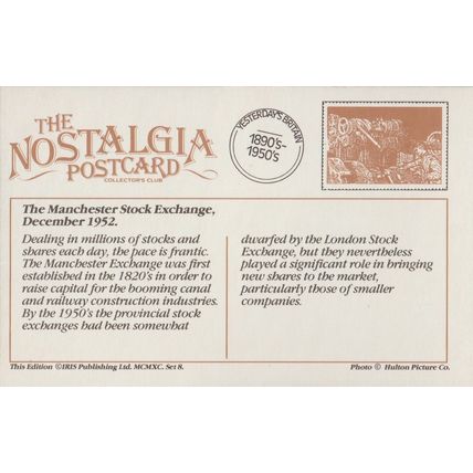 Postcard Inside Manchester Stock Exchange 1952 - Nostalgia