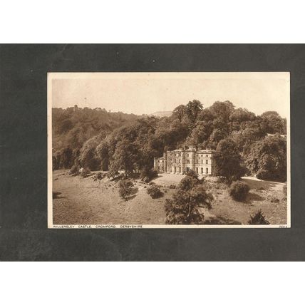 Postcard Derbyshire Cromford Willersley Castle 1935
