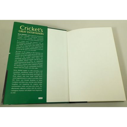 Signed First Edition Book Crickets Great Entertainers Henry Blofeld HBDJ