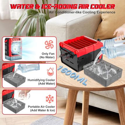 Battery Powered Misting Fan Compatible for Milwaukee M18 18V (No Battery) or USB