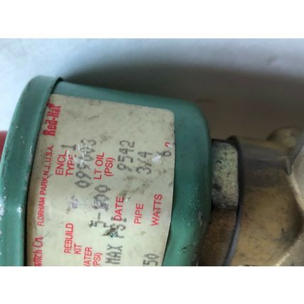 NEW OLD ASCO 8335B3 SOLENOID VALVE,3/4" NPT 110/120V,SJ