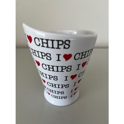 HEINZ 'I LOVE CHIPS' CERAMIC CHIP CONE