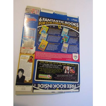 Nestle 2005 Shreddies Cereal Box EMPTY Fantastic Books Esio Trot Roald Dahl