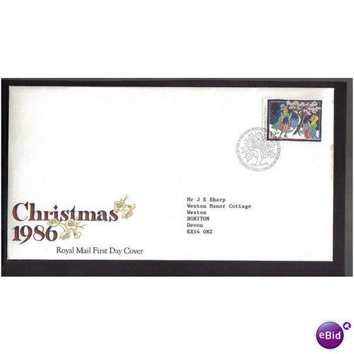 GB 1986 CHRISTMAS 12P (BUREAU) SHS PMK