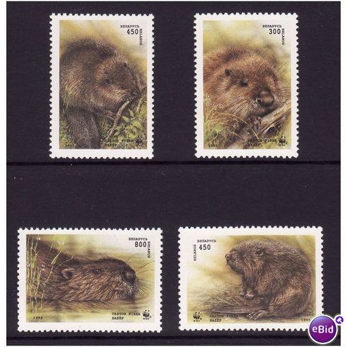 BELARUS 1995 HAMSTERS / WWF SET 4 VALS U/M MINT