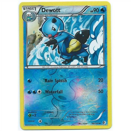 Pokemon Black & White Boundaries Crossed - #40/149 - Dewott Rev Holo