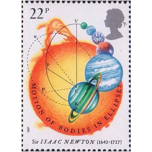 Great Britain 1987 Newton 22p Unmounted Mint NHM SG 1352 Sc 1173 postage stamp