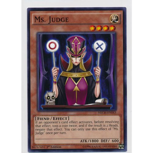 YuGiOh The New Challengers NECH-EN043 Ms. Judge 1st Edition