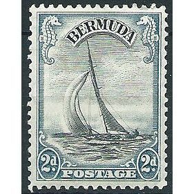 Bermuda 1936 SG101 2d Black & Pale Blue Mounted Mint .. ..