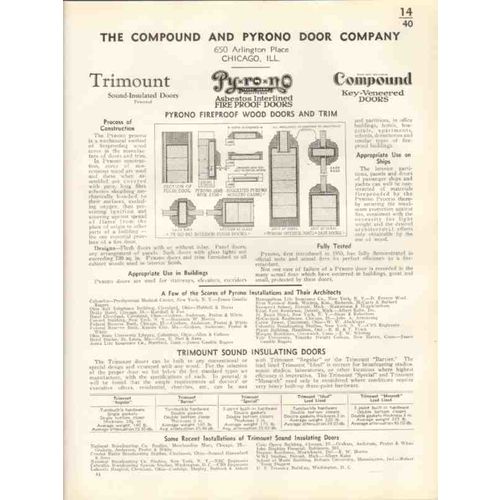 compound pyrono door company 1938 fireproof wood doors vintage catalog