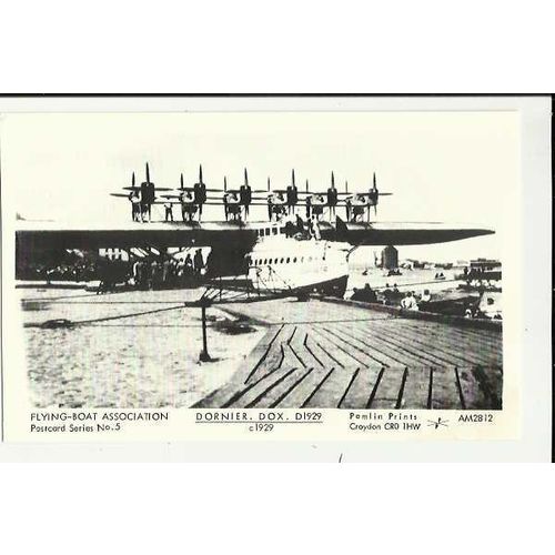 Aviation DORNIER DOX FLYING BOAT Postcard by Pamlin (AM2812)