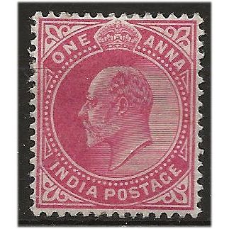 India 1902 SG123 1a Carmine Mounted Mint . ..