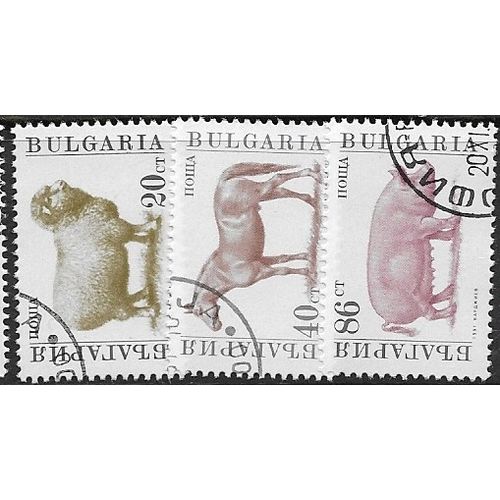 1991 3 different values - cancelled - ANIMAL