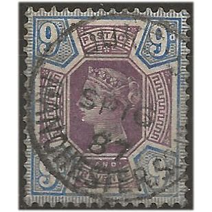 1887 SG209 9d Purple & Blue Fine Used MANCHESTER SOUTH CDS ..