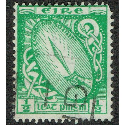 Ireland 1922 Definitive Issue ½d Bright Green SG71 GU