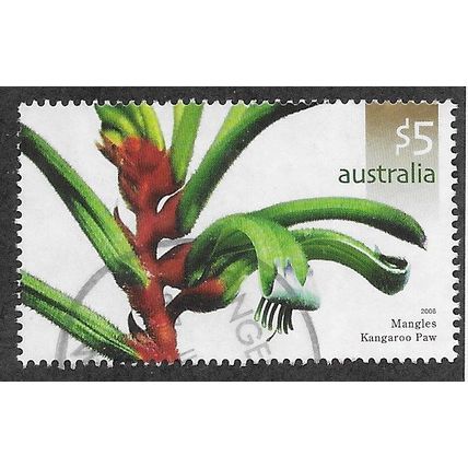 AUS 2006 $5.00 'MANGLES KANGAROO PAW' FINE USED (EBID68-430)