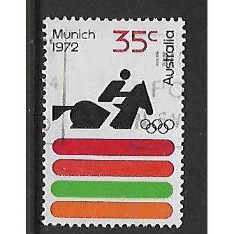 AUSTRALIA 1972 OLYMPIC GAMES MUNICH 35c EQUESTRIAN SG 521 FINE USED#2