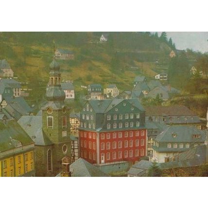 Aerial Birds Eye Monschau Museum Germany Postcard