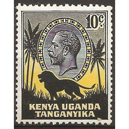 KUT 1935 SG112 10c Black & Yellow Mounted Mint . ..