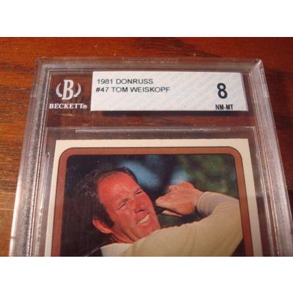 1981 Donruss, Graded Near Mint 8, TOM WEISKOPF, PGA Tour