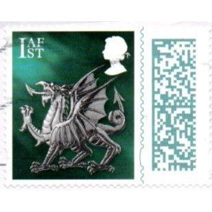 2022 Wales Regional. 1st Value. QR Code. From Counter Sheet. Fine Used On Piece