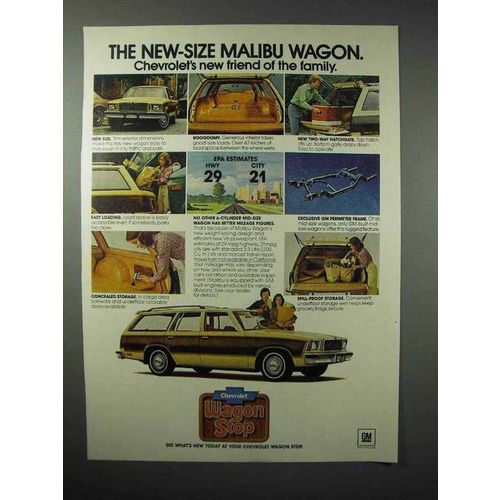 1978 Chevrolet Malibu Station Wagon Car Ad